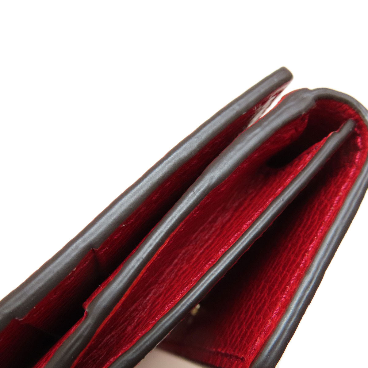 GUCCI 449405 Interlocking G outlet Bifold Wallet with Coin Pocket Leather Ladies [Used]