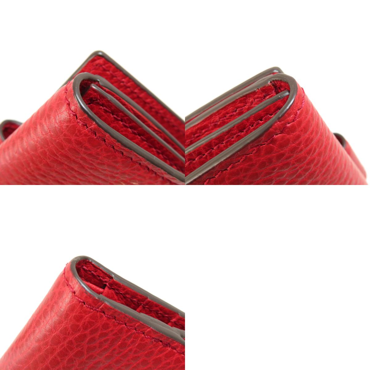 GUCCI 449405 Interlocking G outlet Bifold Wallet with Coin Pocket Leather Ladies [Used]