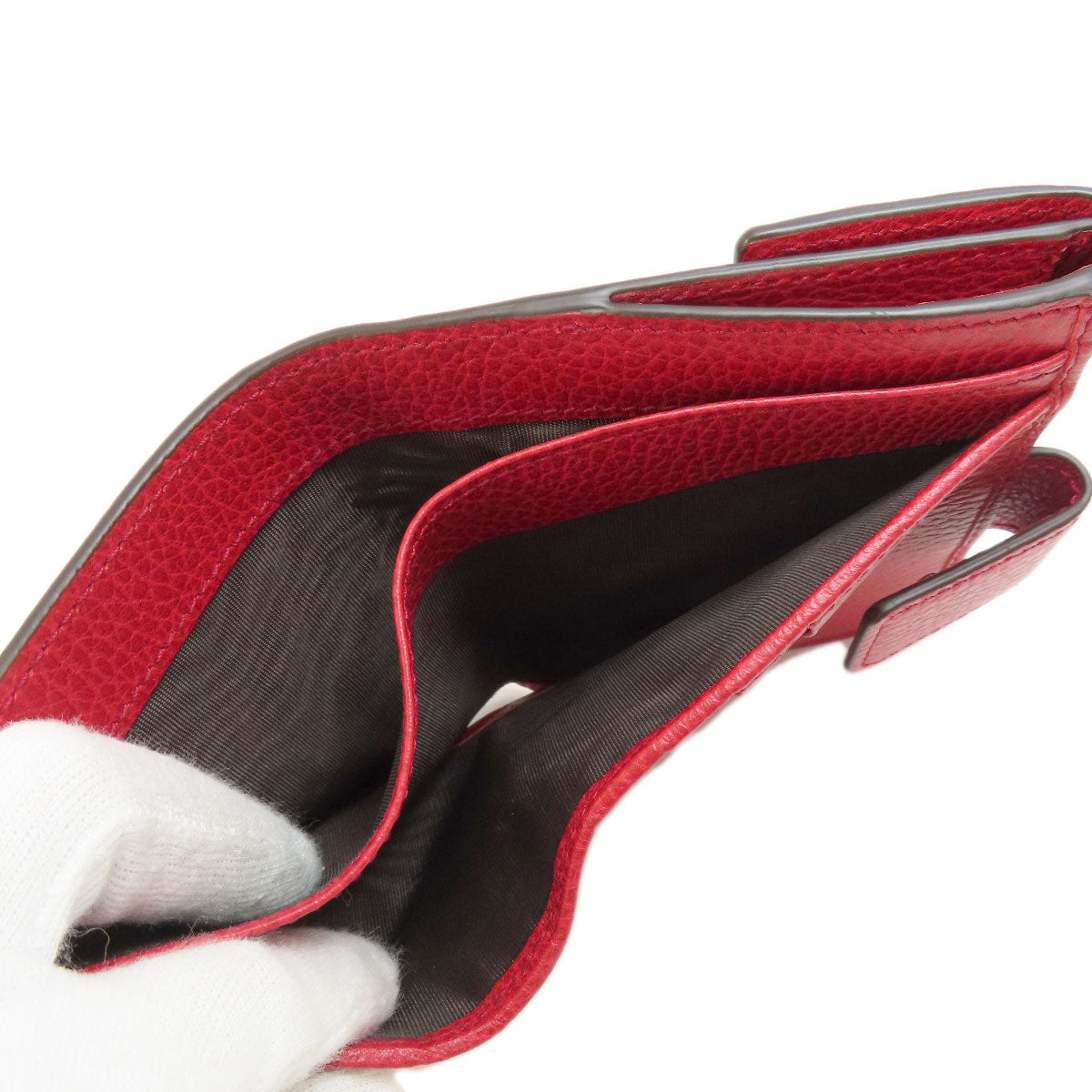 GUCCI 449405 Interlocking G outlet Bifold Wallet with Coin Pocket Leather Ladies [Used]