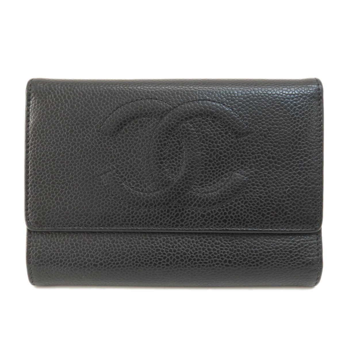 CHANEL   Bifold Wallet with Coin Pocket COCO Mark Caviar skin Ladies