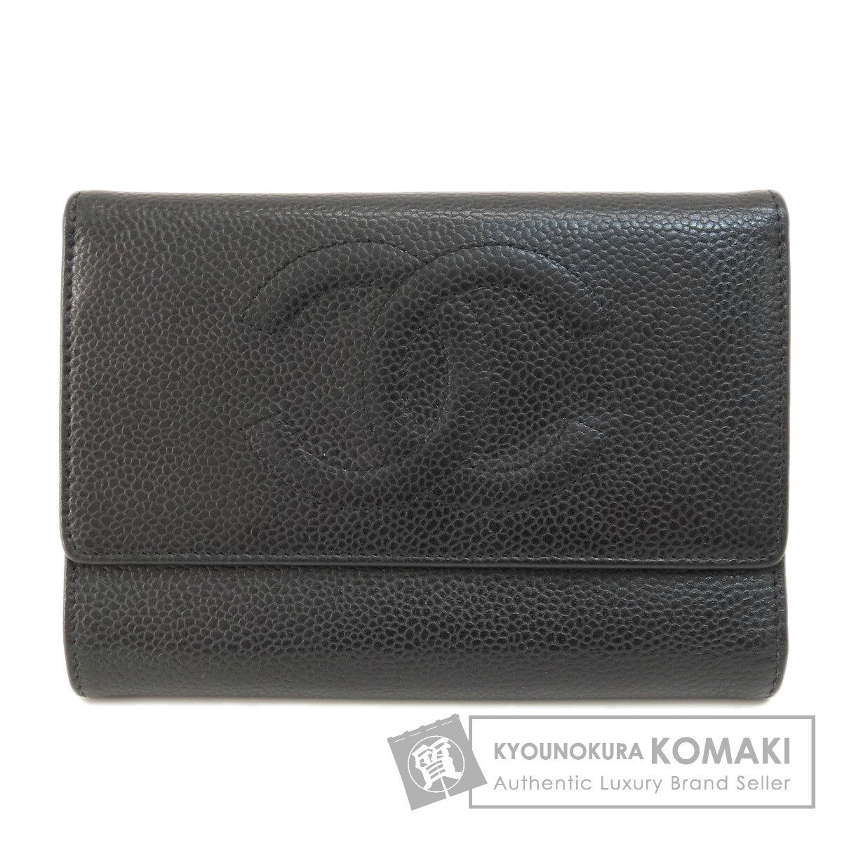 CHANEL   Bifold Wallet with Coin Pocket COCO Mark Caviar skin Ladies