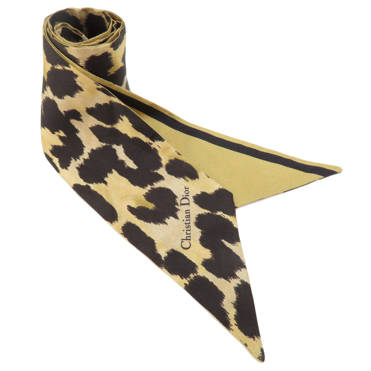 CHRISTIAN DIOR   Scarf Leopard pattern Silk Ladies