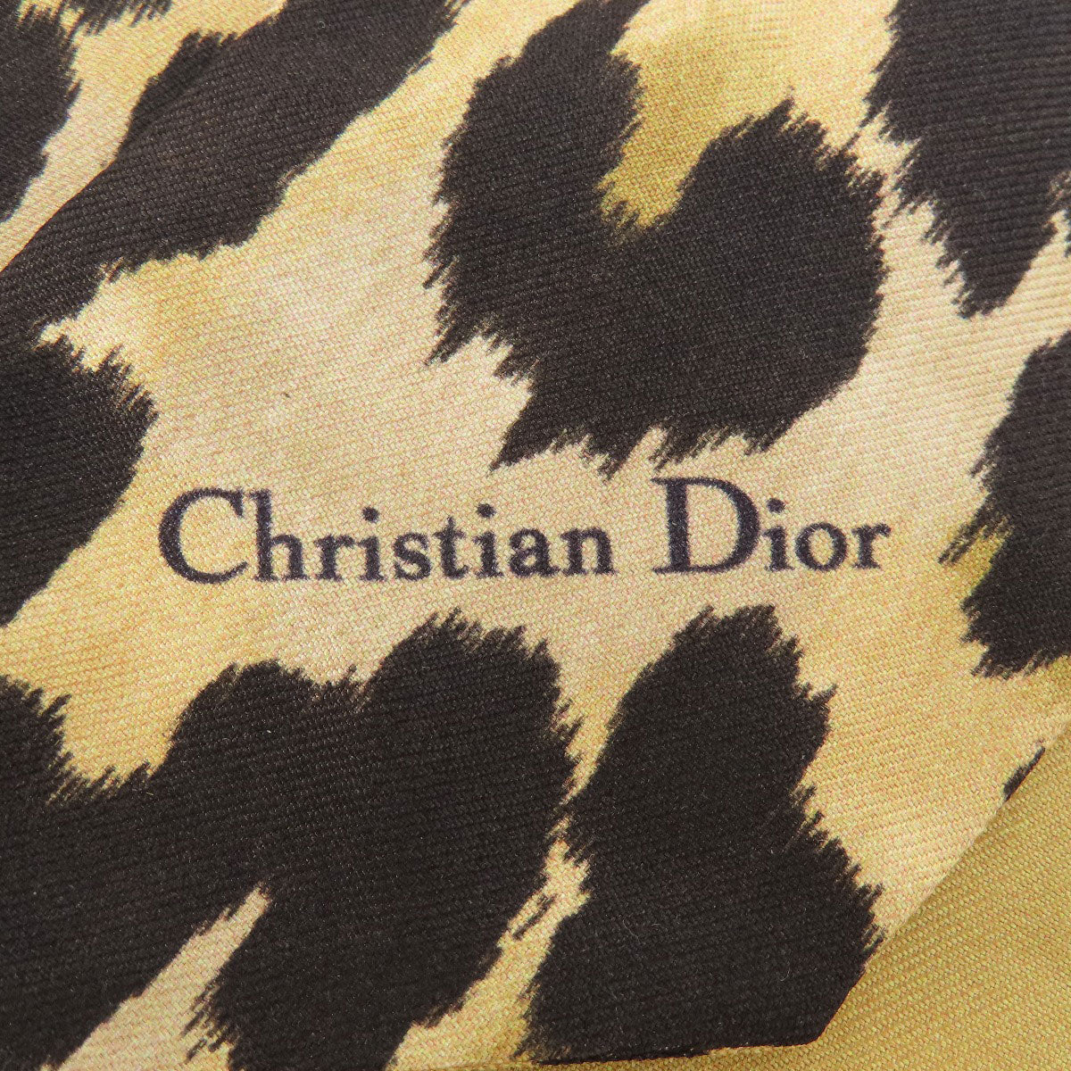 CHRISTIAN DIOR   Scarf Leopard pattern Silk Ladies