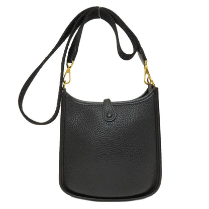 HERMES   Shoulder Bag EvelyneTPM Black Black GoldHardware Taurillon Clemence Ladies