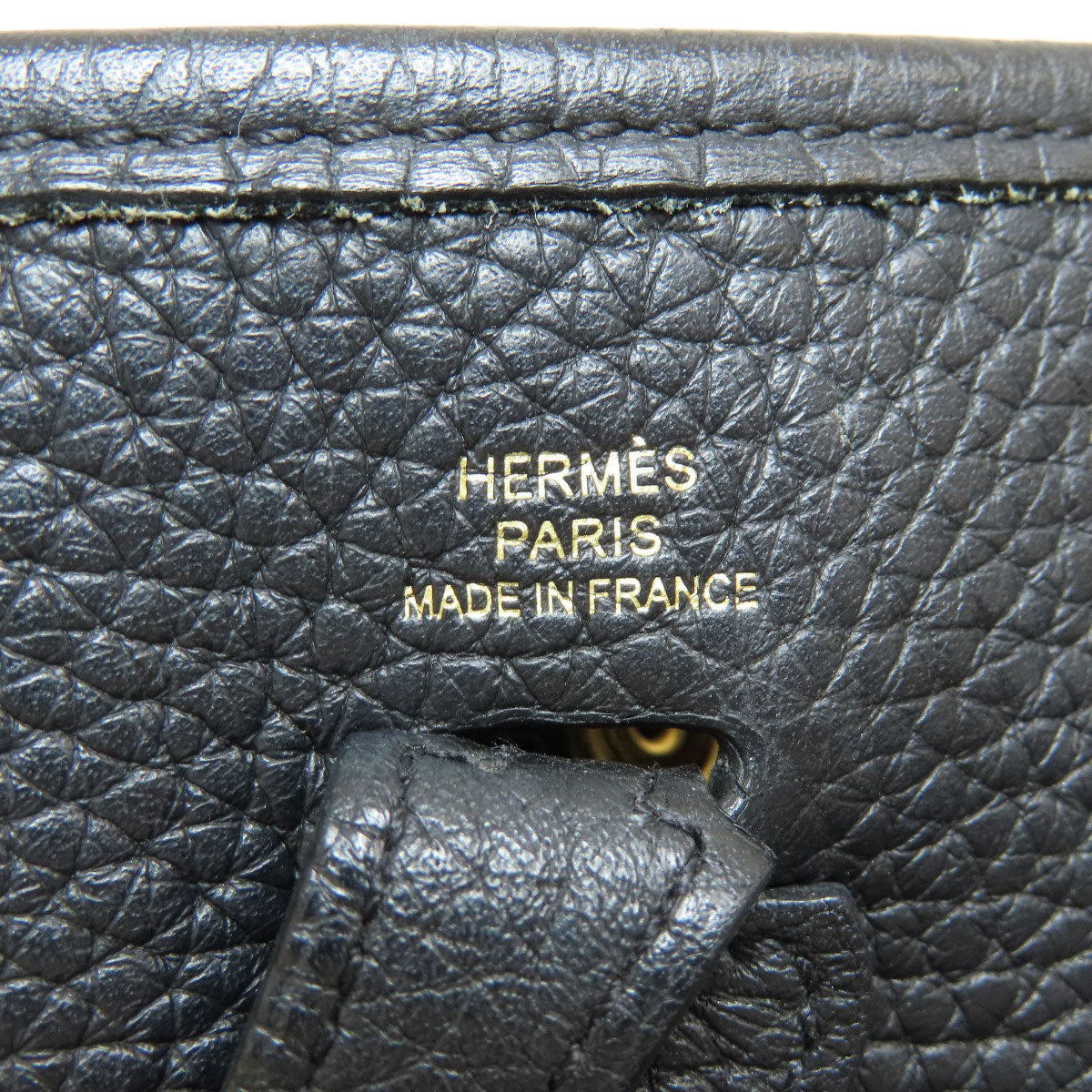 HERMES   Shoulder Bag EvelyneTPM Black Black GoldHardware Taurillon Clemence Ladies