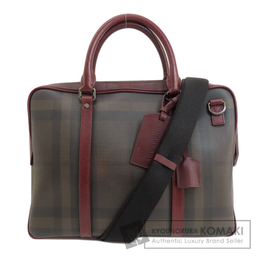 BURBERRY Checkpattern 2WAY Handbag PVC LeatherLadies [Used]