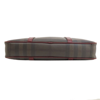 バーバリー チェック柄 2WAY ハンドバッグ PVC/レザー レディース 【中古】【BURBERRY】