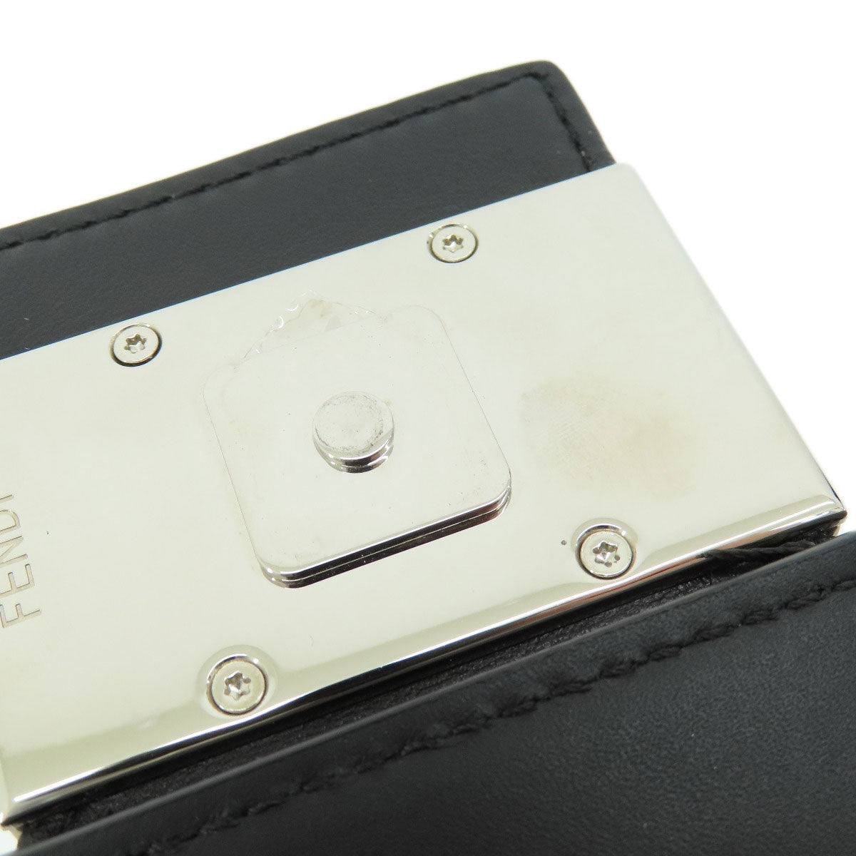 FENDI logo Shoulder Bag Leather Ladies [Used]