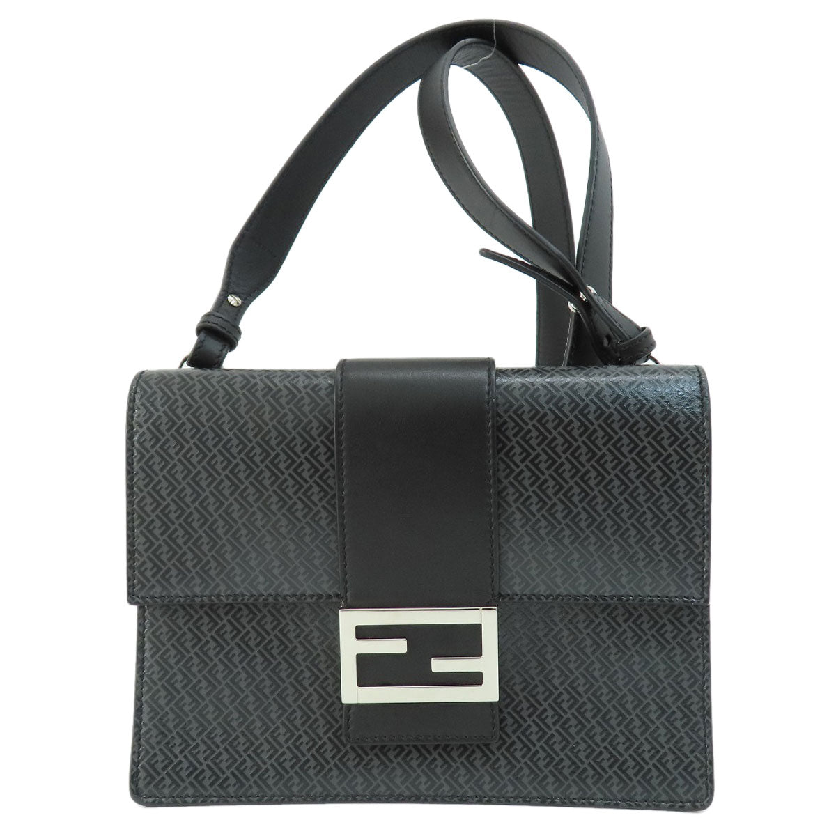 FENDI logo Shoulder Bag Leather Ladies [Used]