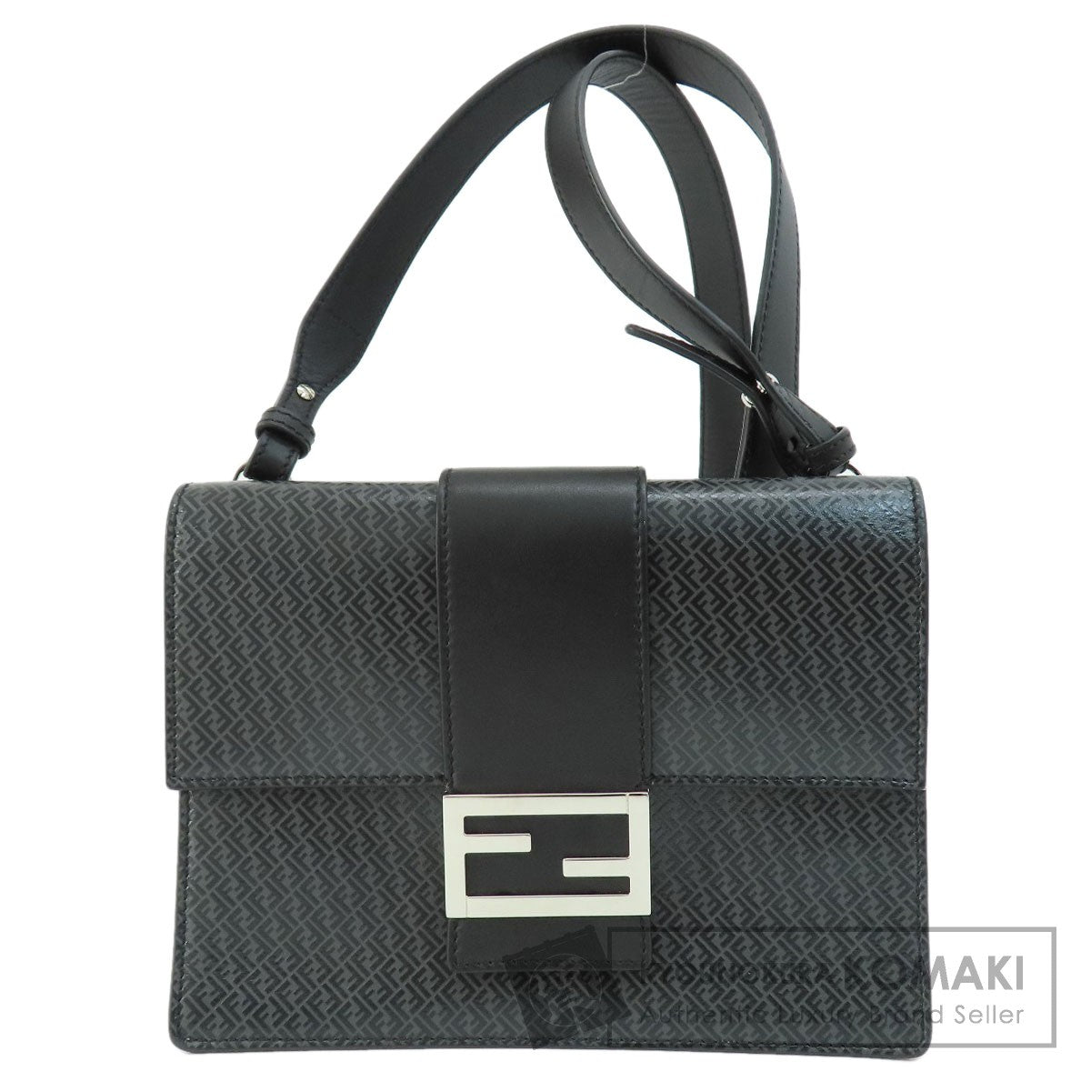 FENDI logo Shoulder Bag Leather Ladies [Used]