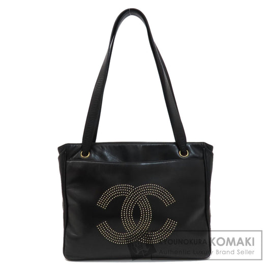 CHANEL   Tote Bag COCO Mark Studs GoldHardware Lambskin Ladies