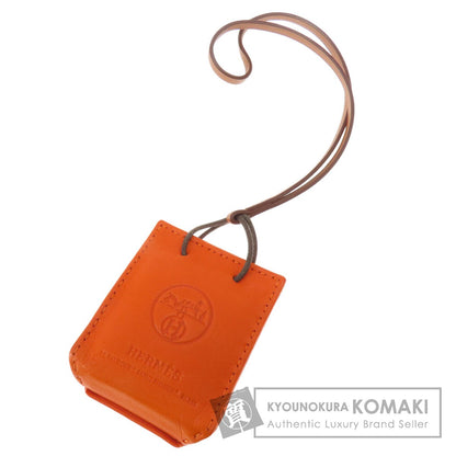 HERMES   key ring Back Charm Sac Orange Fu Agneau Milo Ladies