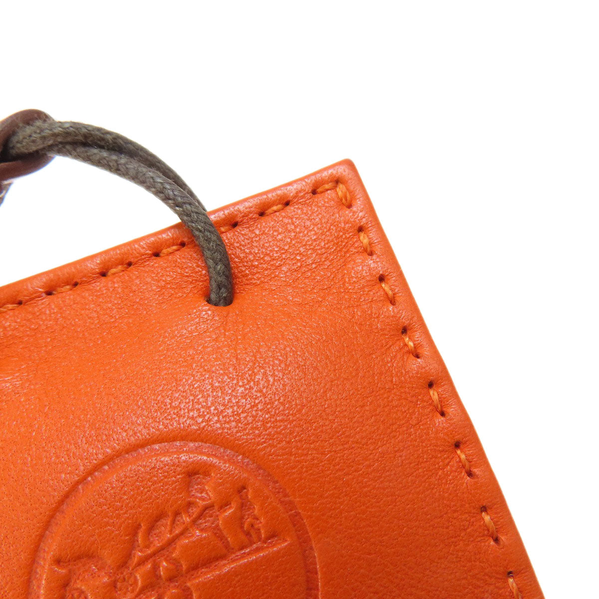 HERMES   key ring Back Charm Sac Orange Fu Agneau Milo Ladies