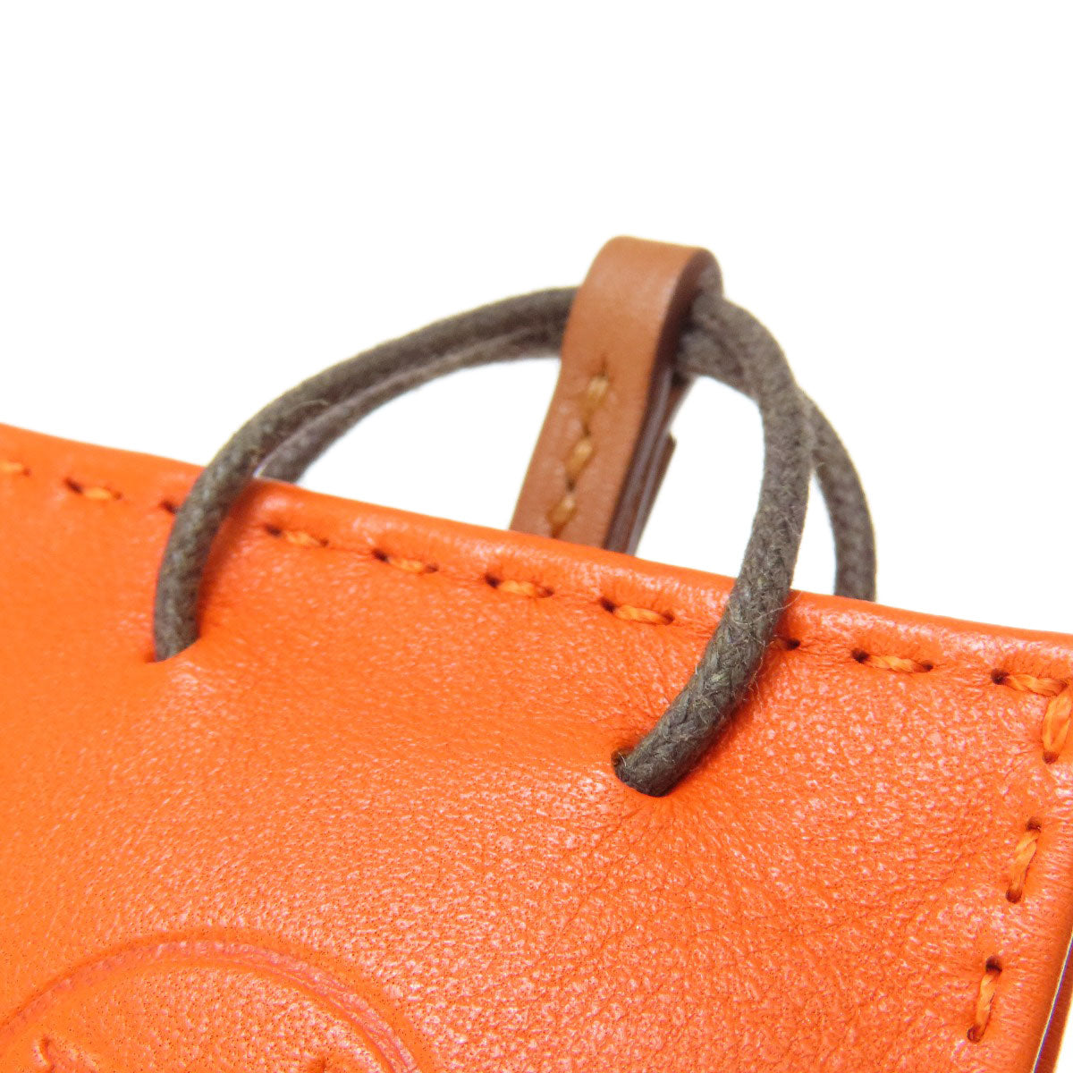 HERMES   key ring Back Charm Sac Orange Fu Agneau Milo Ladies