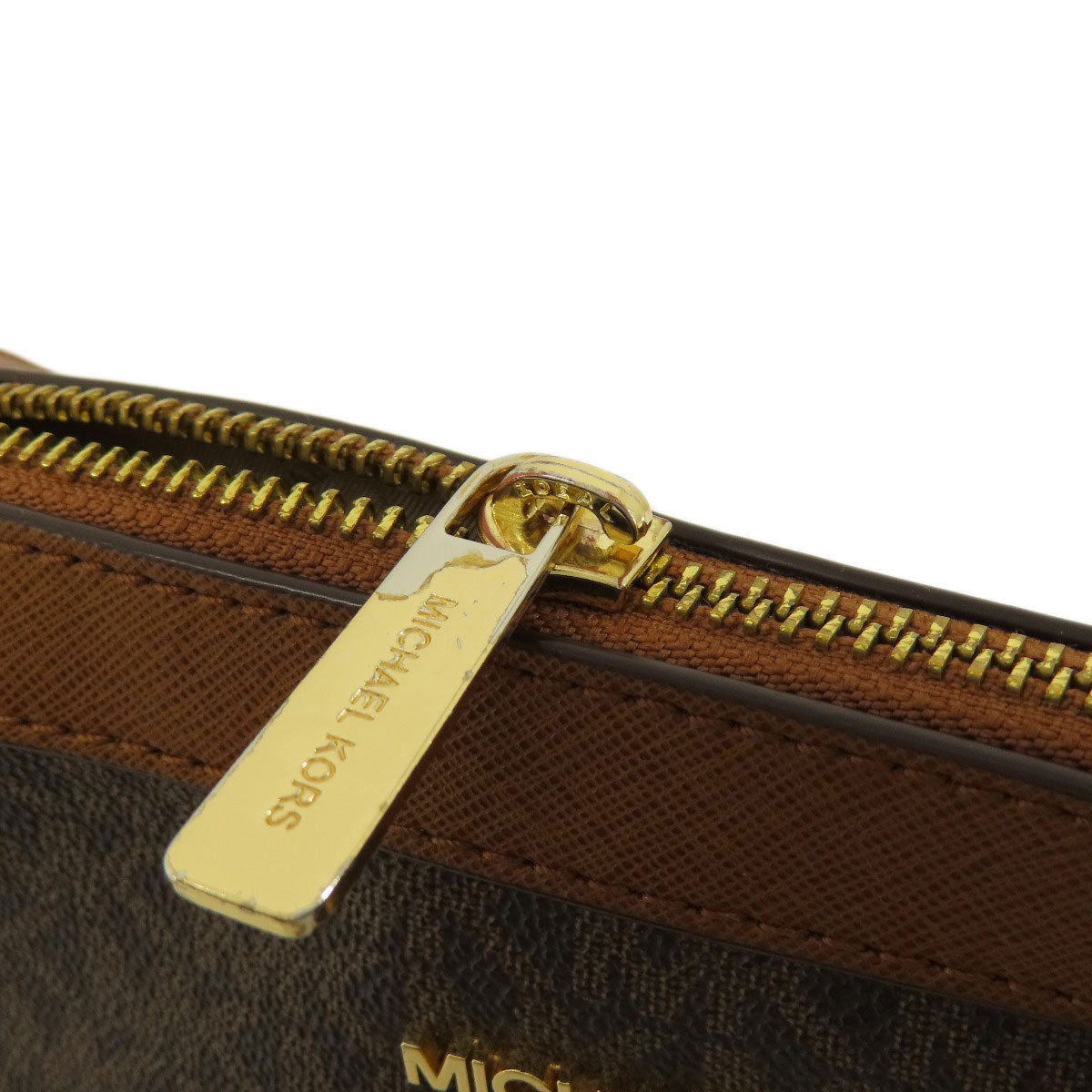 Michael Kors MK signature Shoulder Bag Leather Coated CanvasLadies [Used]