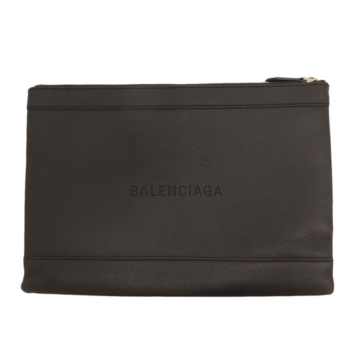 BALENCIAGA 373834 logo Clutch bag Leather Ladies [Used]