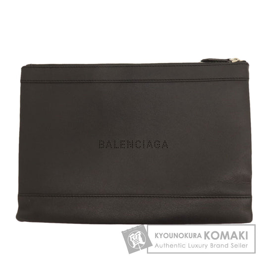 BALENCIAGA 373834 logo Clutch bag Leather Ladies [Used]