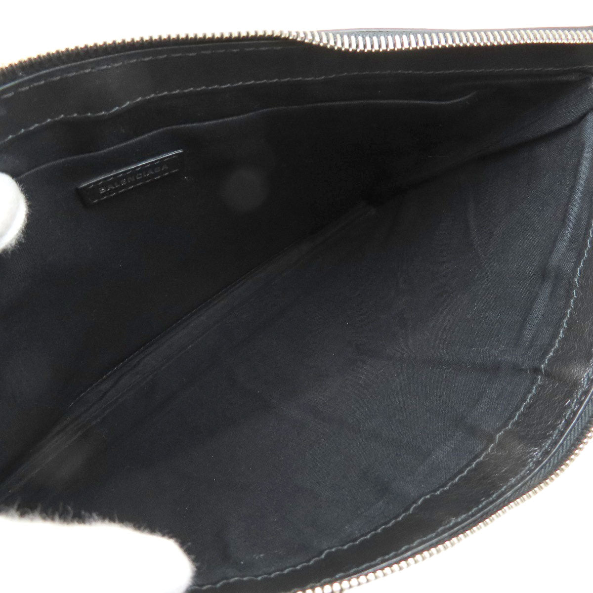 BALENCIAGA 373834 logo Clutch bag Leather Ladies [Used]