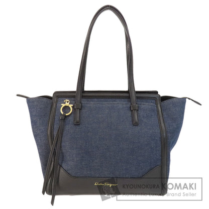 Salvatore Ferragamo   Tote Bag Amy GanciniHardware Denim LeatherLadies