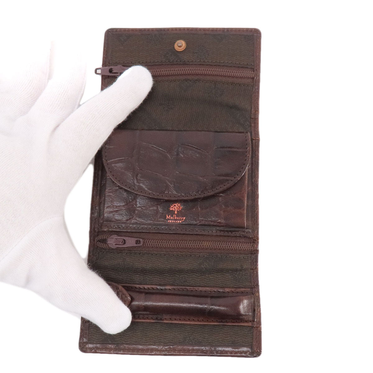 MULBERRY Mini wallet embossed coin purse Leather Ladies [Used]