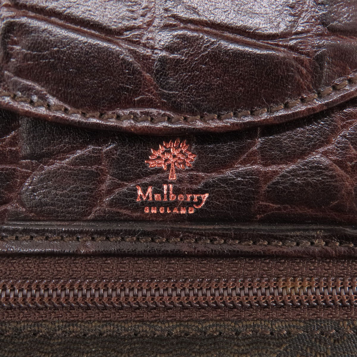 MULBERRY Mini wallet embossed coin purse Leather Ladies [Used]