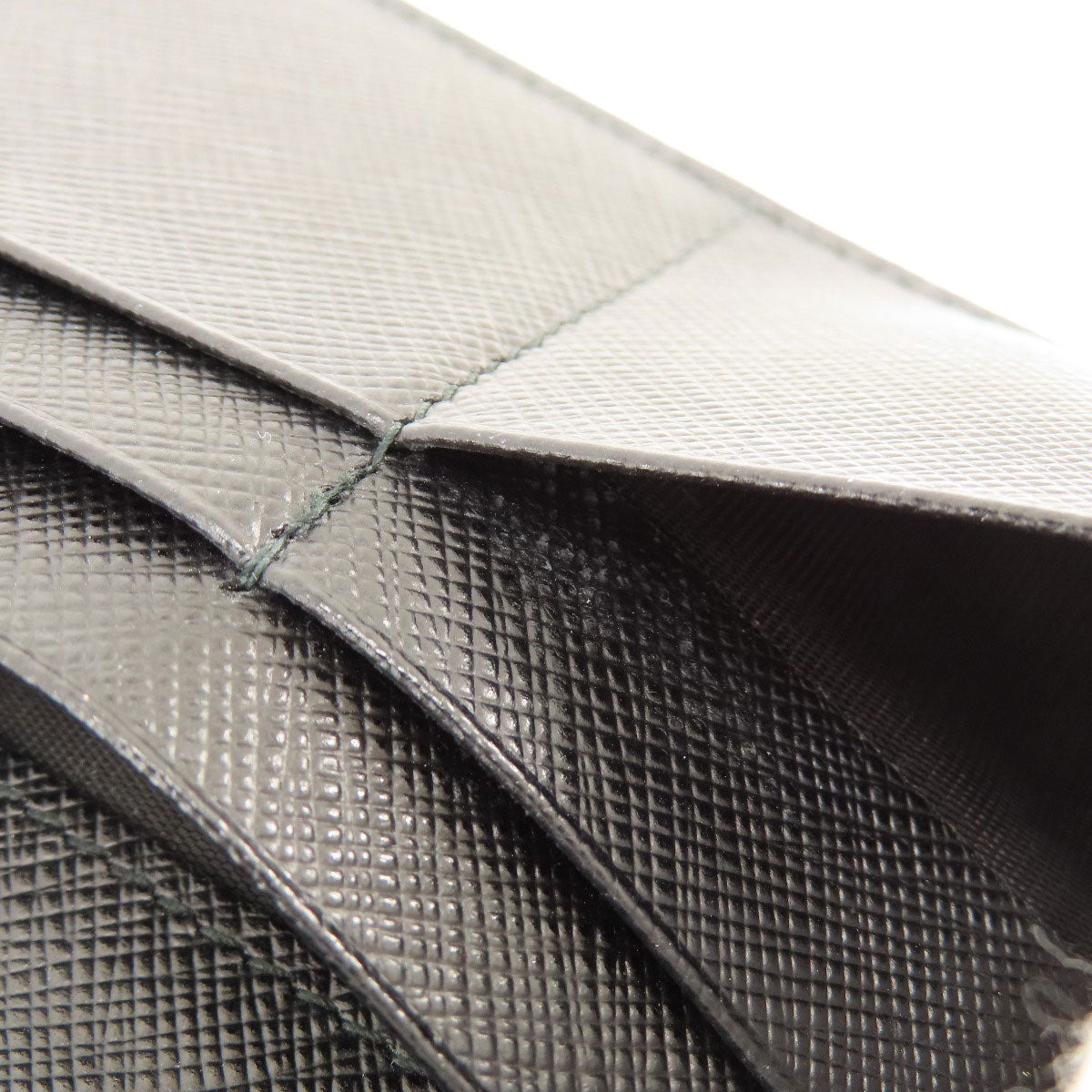 PRADA Logo Safiano Long wallet (with coin pocket) Leather Ladies [Used]