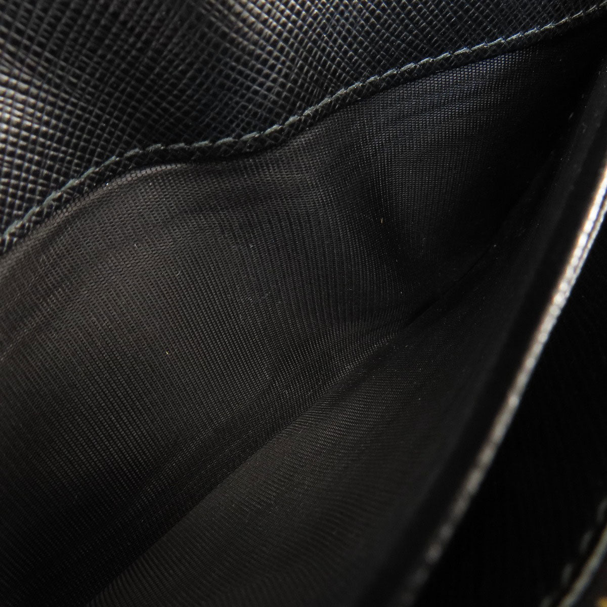 PRADA Logo Safiano Long wallet (with coin pocket) Leather Ladies [Used]