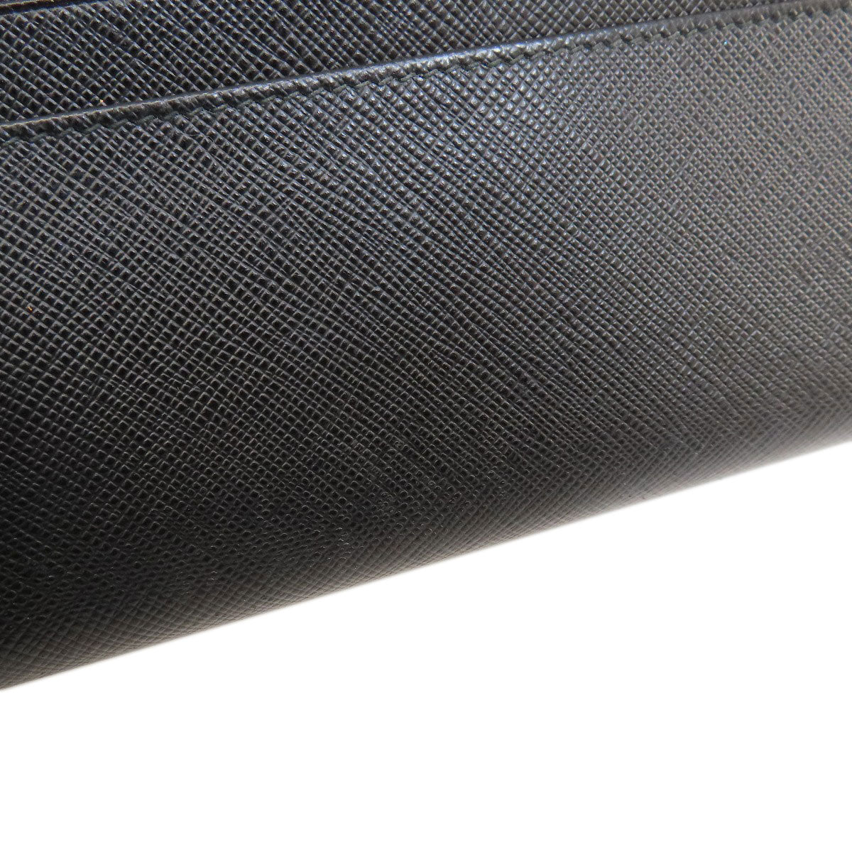 PRADA Logo Safiano Long wallet (with coin pocket) Leather Ladies [Used]