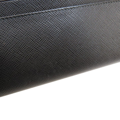 PRADA Logo Safiano Long wallet (with coin pocket) Leather Ladies [Used]