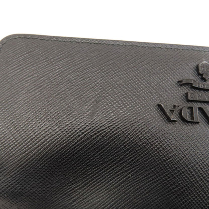PRADA Logo Safiano Long wallet (with coin pocket) Leather Ladies [Used]