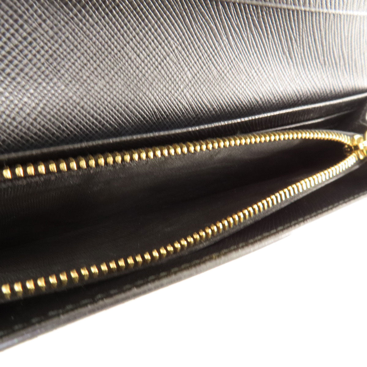 PRADA Logo Safiano Long wallet (with coin pocket) Leather Ladies [Used]