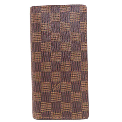 LOUIS VUITTON  N60017 Long wallet (with coin pocket) Portefeiulle Braza Damier Ebene Damier canvas Ladies