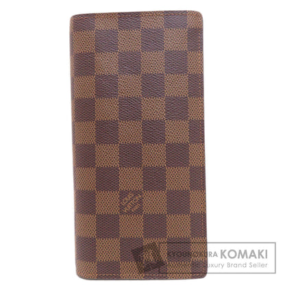 LOUIS VUITTON  N60017 Long wallet (with coin pocket) Portefeiulle Braza Damier Ebene Damier canvas Ladies