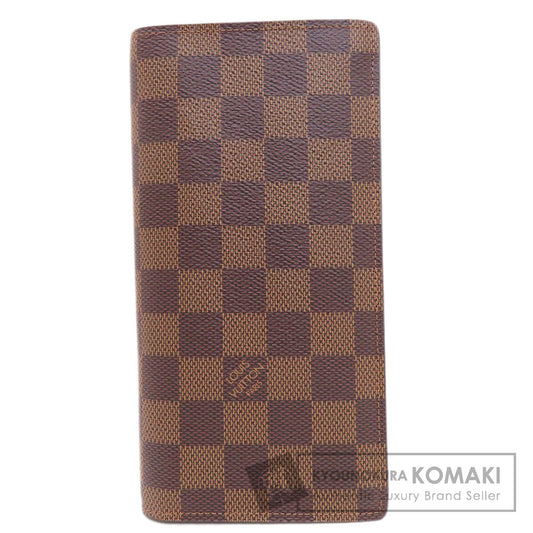 LOUIS VUITTON  N60017 Long wallet (with coin pocket) Portefeiulle Braza Damier Ebene Damier canvas Ladies