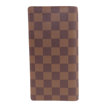 LOUIS VUITTON  N60017 Long wallet (with coin pocket) Portefeiulle Braza Damier Ebene Damier canvas Ladies