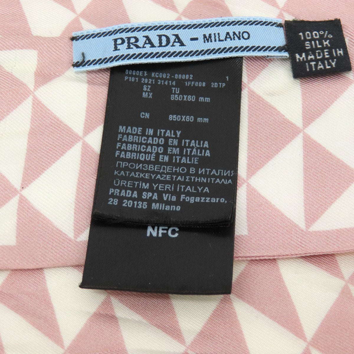 PRADA   Scarf logo Silk Ladies