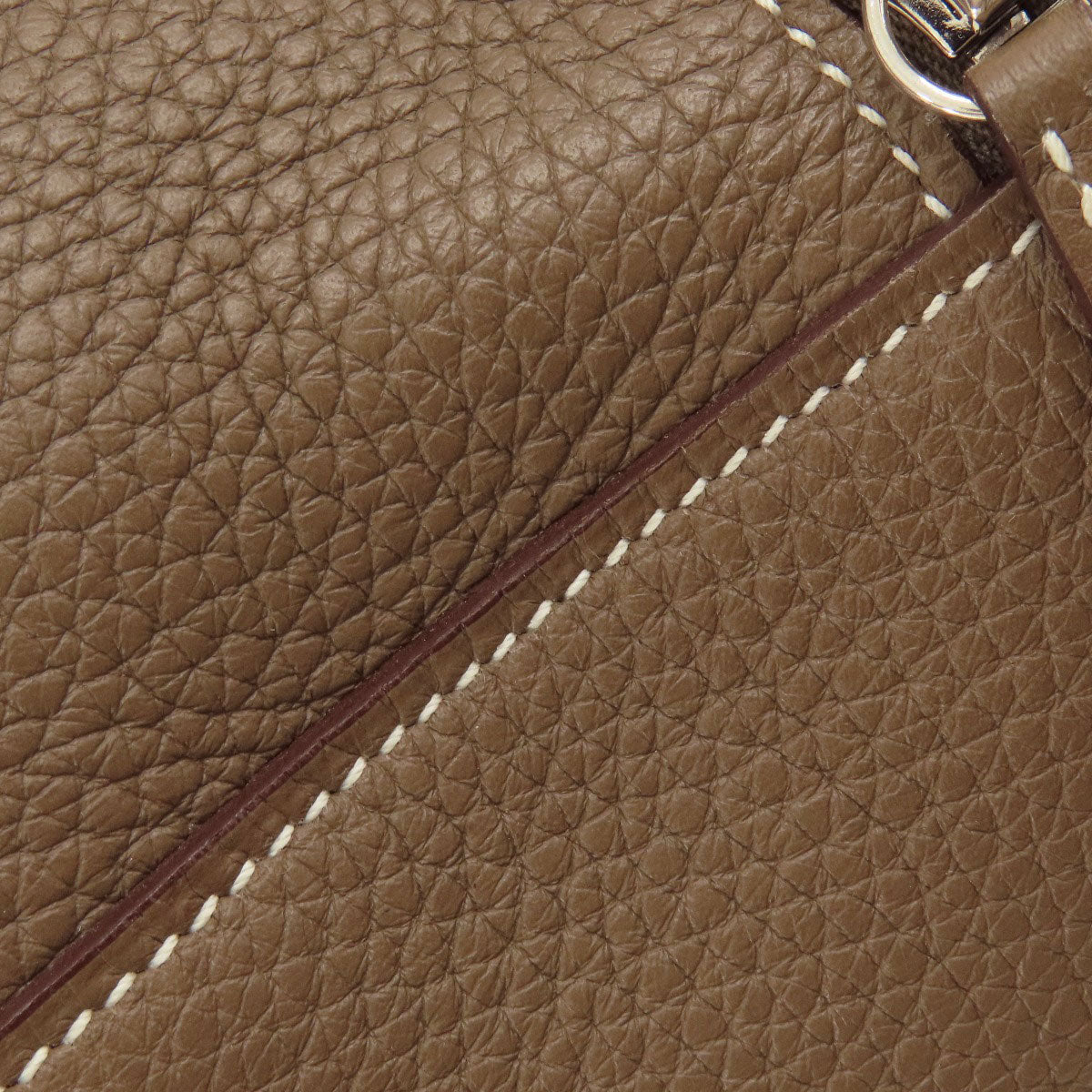 HERMES Lindy 30 Etoupe Etoupe SilverHardware Handbag Taurillon Clemence Ladies [Used]