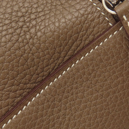 HERMES Lindy 30 Etoupe Etoupe SilverHardware Handbag Taurillon Clemence Ladies [Used]