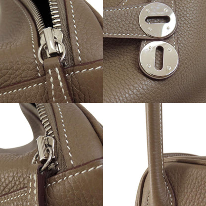 HERMES Lindy 30 Etoupe Etoupe SilverHardware Handbag Taurillon Clemence Ladies [Used]