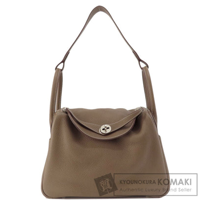 HERMES Lindy 30 Etoupe Etoupe SilverHardware Handbag Taurillon Clemence Ladies [Used]