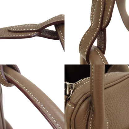 HERMES Lindy 30 Etoupe Etoupe SilverHardware Handbag Taurillon Clemence Ladies [Used]