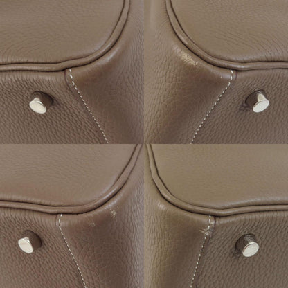 HERMES Lindy 30 Etoupe Etoupe SilverHardware Handbag Taurillon Clemence Ladies [Used]