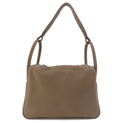 HERMES Lindy 30 Etoupe Etoupe SilverHardware Handbag Taurillon Clemence Ladies [Used]