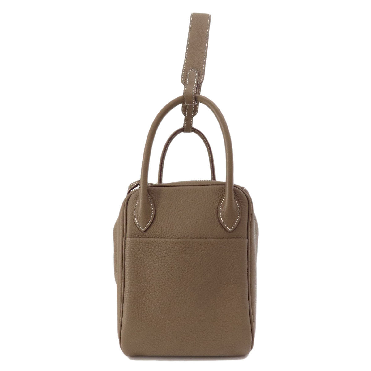 HERMES Lindy 30 Etoupe Etoupe SilverHardware Handbag Taurillon Clemence Ladies [Used]