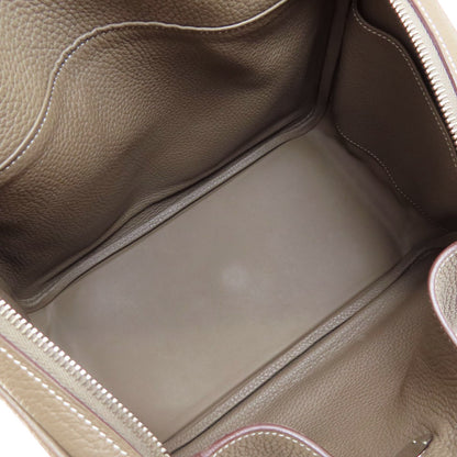 HERMES Lindy 30 Etoupe Etoupe SilverHardware Handbag Taurillon Clemence Ladies [Used]