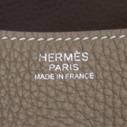 HERMES   Handbag Lindy 30 Etoupe Etoupe SilverHardware Taurillon Clemence Ladies