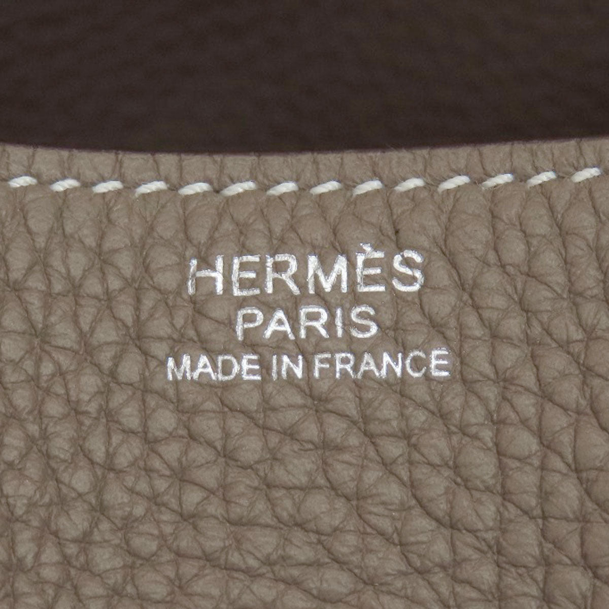 HERMES Lindy 30 Etoupe Etoupe SilverHardware Handbag Taurillon Clemence Ladies [Used]