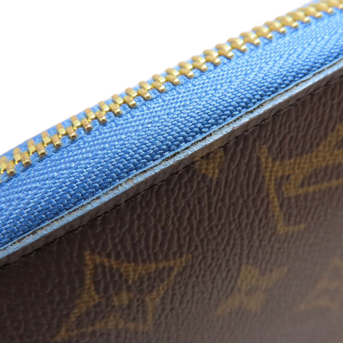 LOUIS VUITTON M63894 Zippy Wallet Monogram Blue Jean Long wallet (with coin pocket) Monogram canvas Ladies [Used]