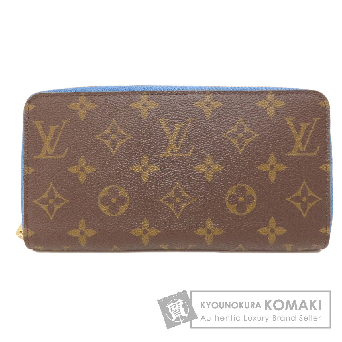 LOUIS VUITTON M63894 Zippy Wallet Monogram Blue Jean Long wallet (with coin pocket) Monogram canvas Ladies [Used]