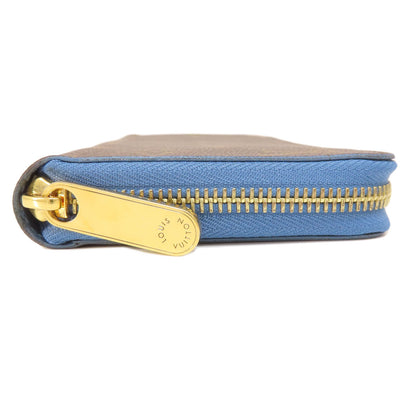 LOUIS VUITTON M63894 Zippy Wallet Monogram Blue Jean Long wallet (with coin pocket) Monogram canvas Ladies [Used]
